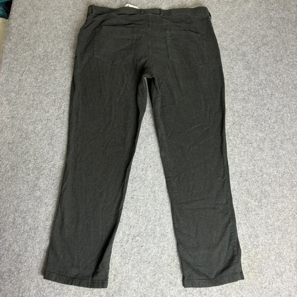 Kirkland Signature Mens 38x29 Brushed Twill Pants Charcoal Grey Straight Leg